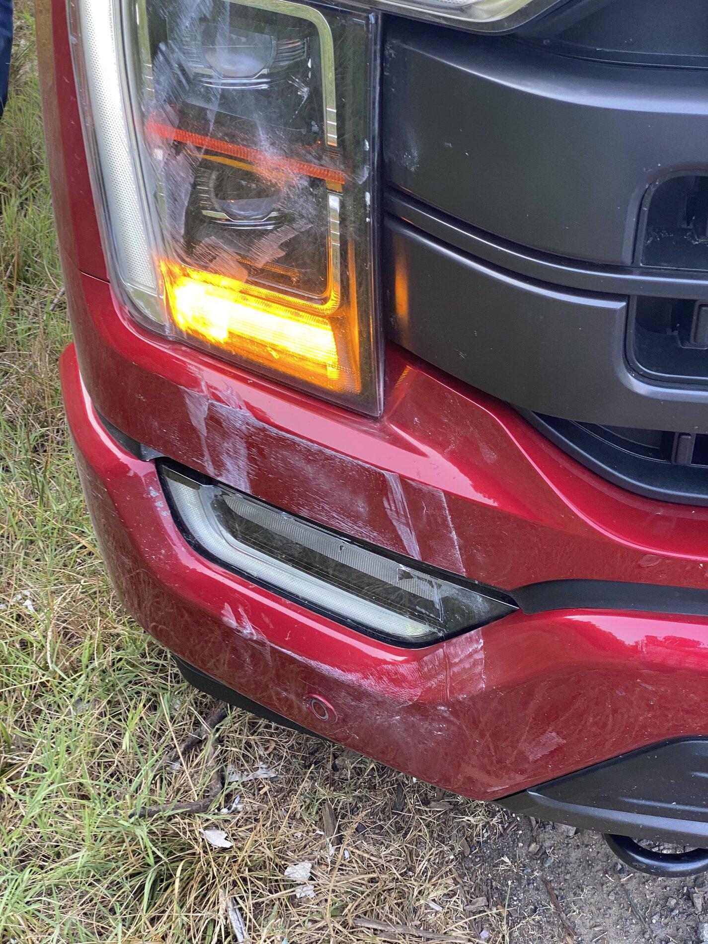 Ford F-150 Lightning First War Wound - Any advice for damage to headlight and front bumper from drywall impact IMG-4320