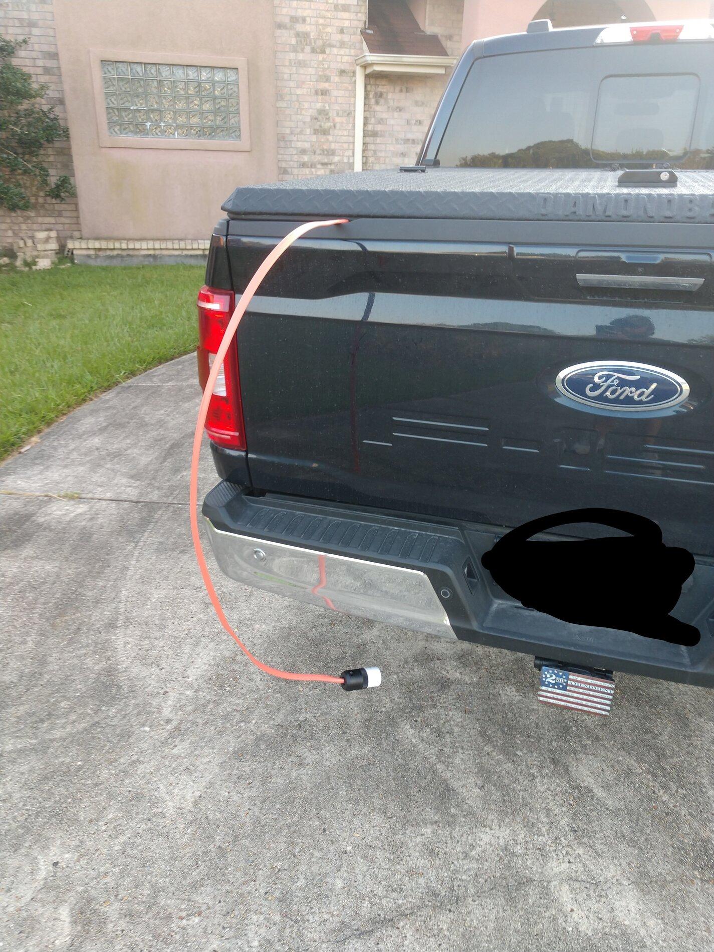 Ford F-150 Lightning Powerboost 7.2kW Towing Travel Trailer - First hookup and test results IMG_20210822_183640862~2