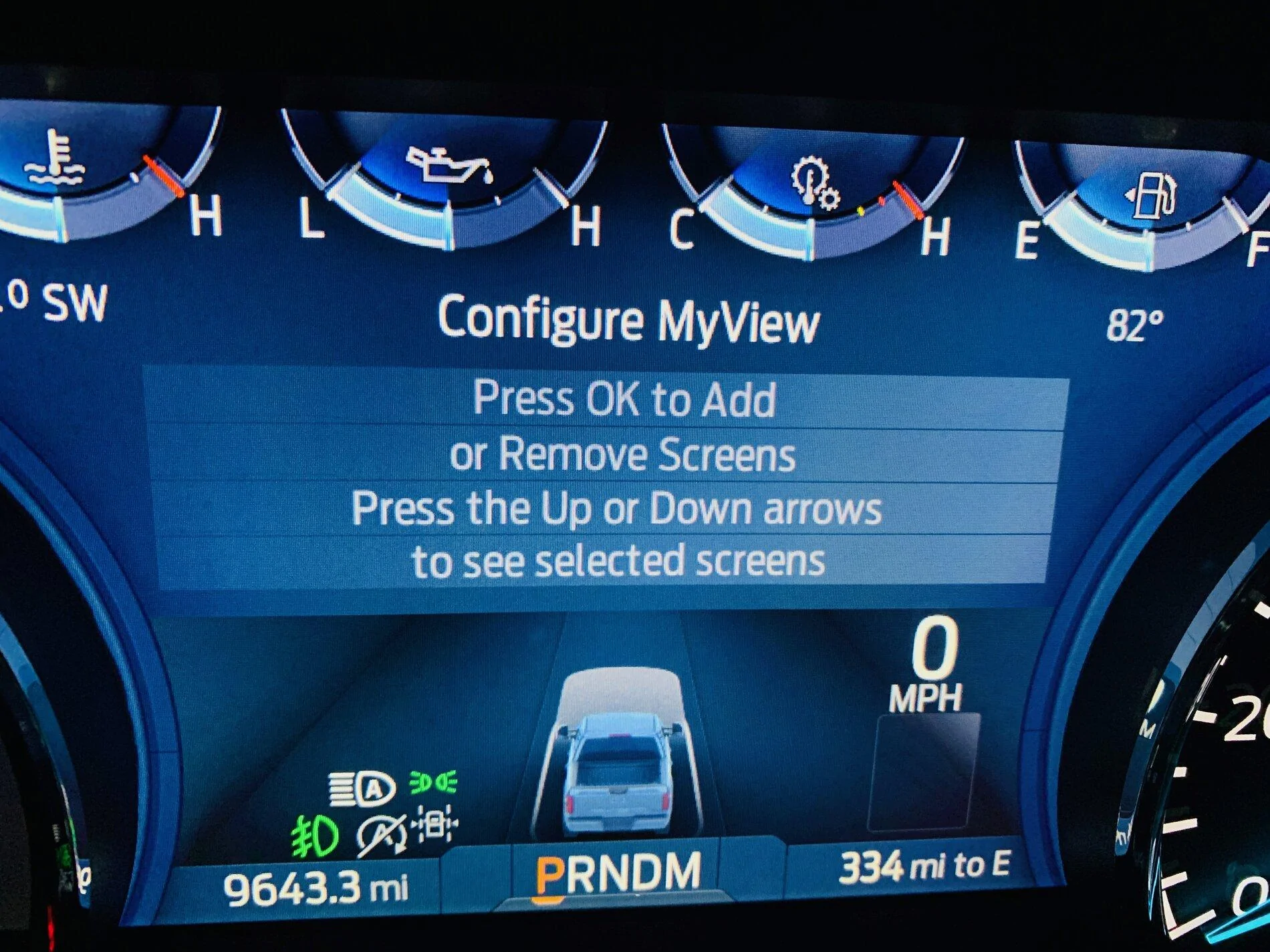 Ford F-150 Lightning "Configurable Gauge selection" and "My View" resetting back to default after random times myvi