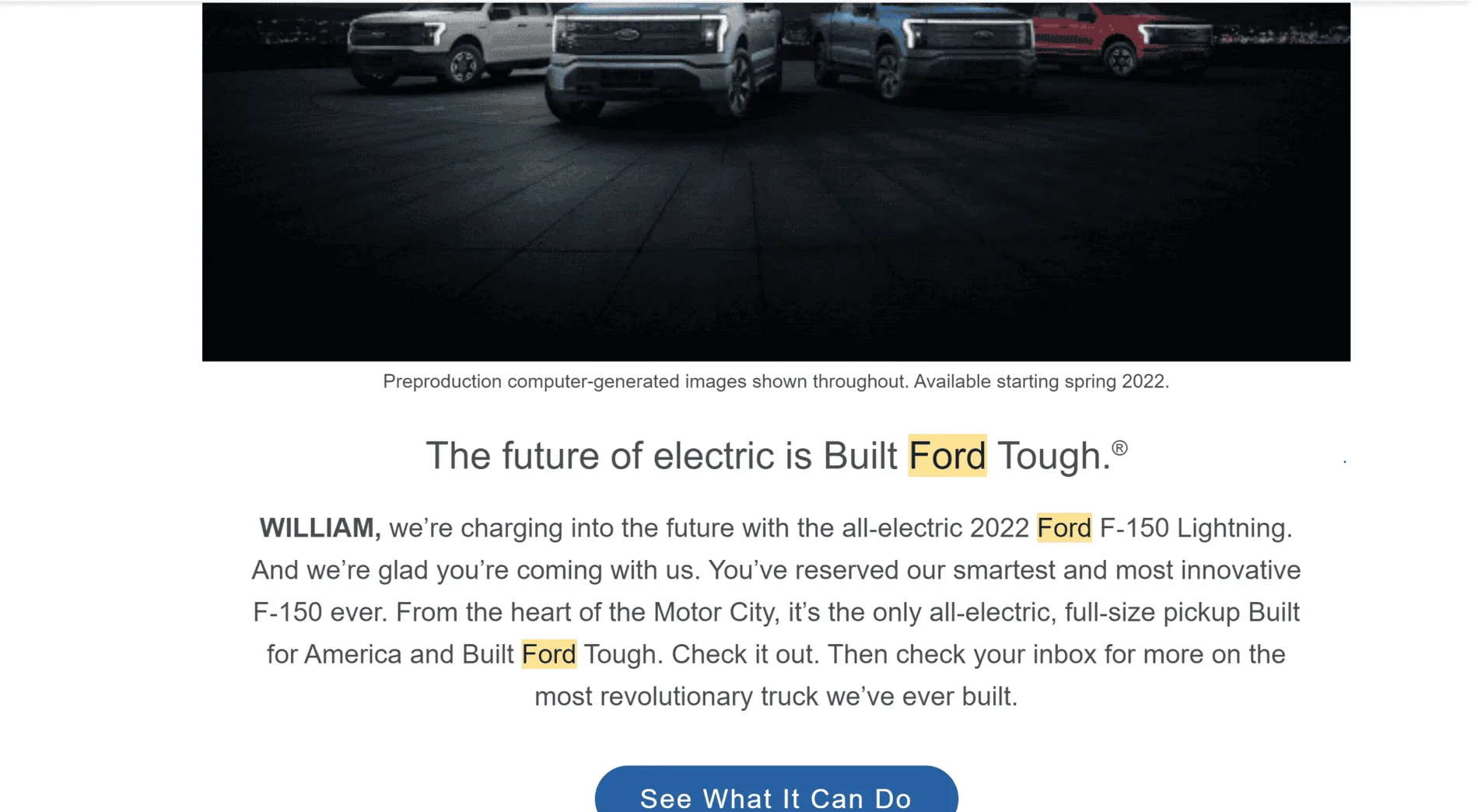 Ford F-150 Lightning August 5th Email = Early Reservation Holders? August 5th Email Middl