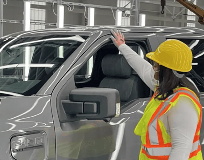 Ford F-150 Lightning Lightning Pro with cloth seats spotted F150 Lightning Pro Cloth Seats Carbonized Gray
