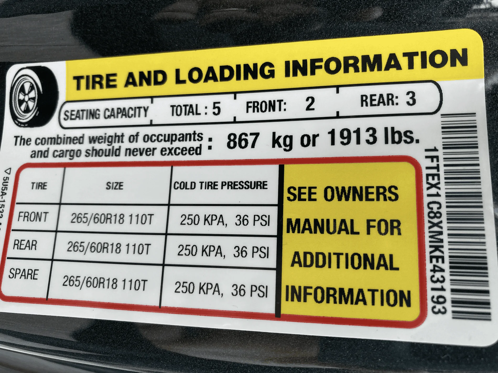 Ford F-150 Lightning 2021 F-150 Payload Stickers tempImage2ixHsn