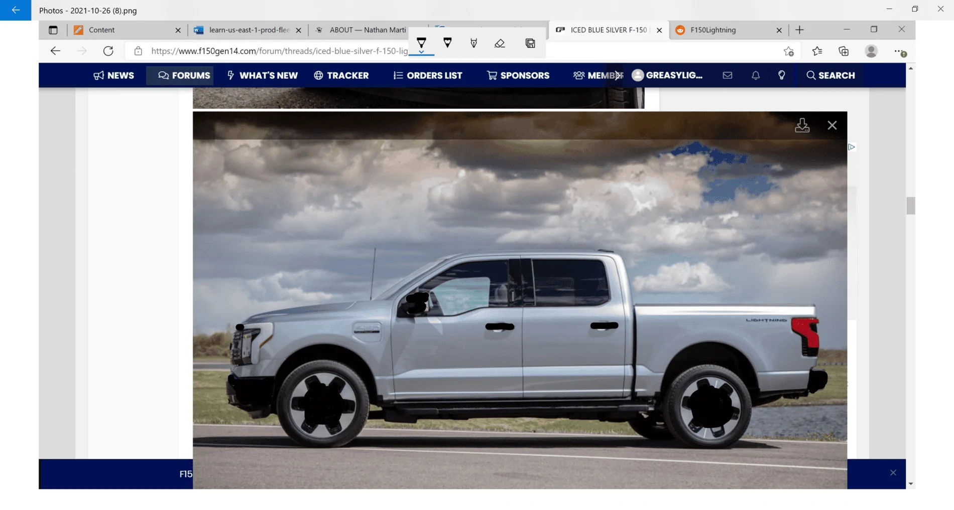 Ford F-150 Lightning ICED BLUE SILVER F-150 Lightning Photos & Club 2021-10-26 (9)