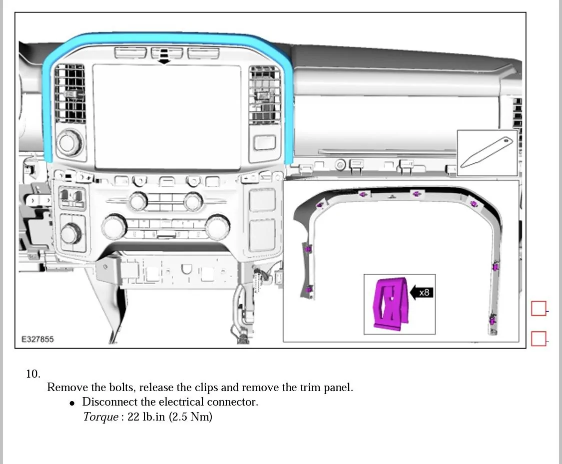 Ford F-150 Lightning Lower dash panel removal 34CF5F99-672F-496E-9336-8574160B1AEC