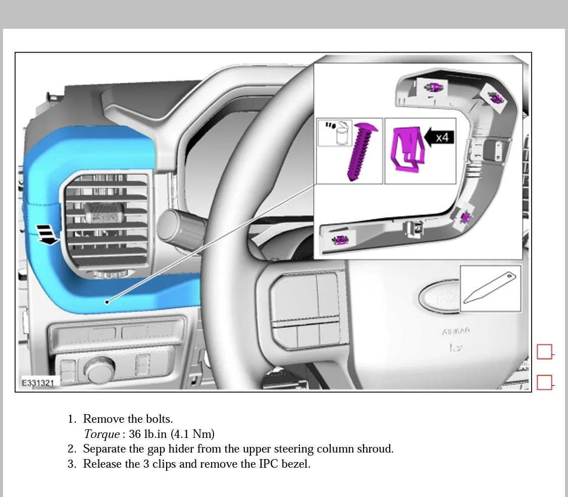 Ford F-150 Lightning Lower dash panel removal 934F24CC-045A-4DAF-8D05-F0699FDD8472