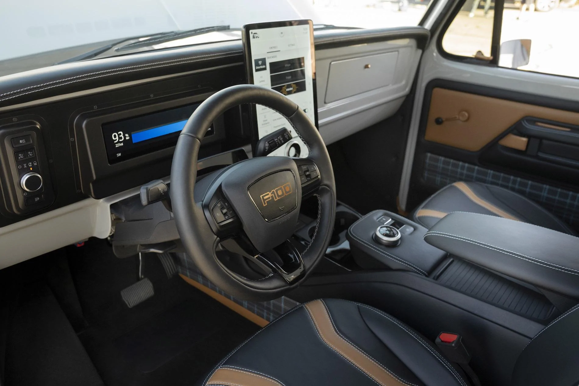 Ford F-150 Lightning Ford Unveils F-100 Eluminator Concept w/ E-Crate Motor (From Mach-E) Now Available For Custom Builds lectric-ford-f-100-eluminator-concept-truck_10-jpg