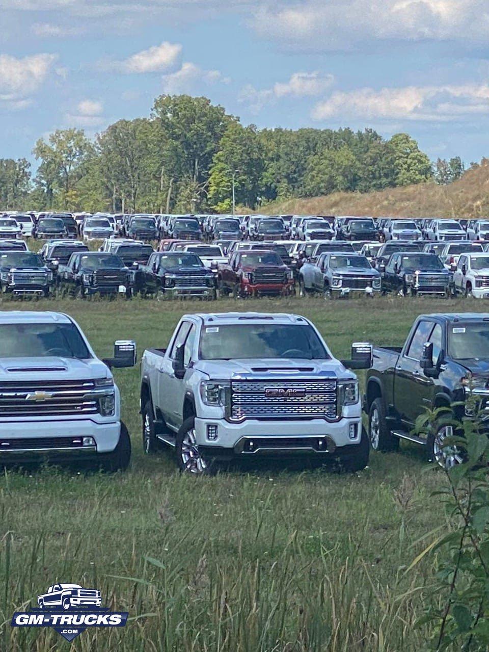 Ford F-150 Lightning General Motors' Abhorrent Storage of Unfinished Trucks FieldOfHDTrucks_1