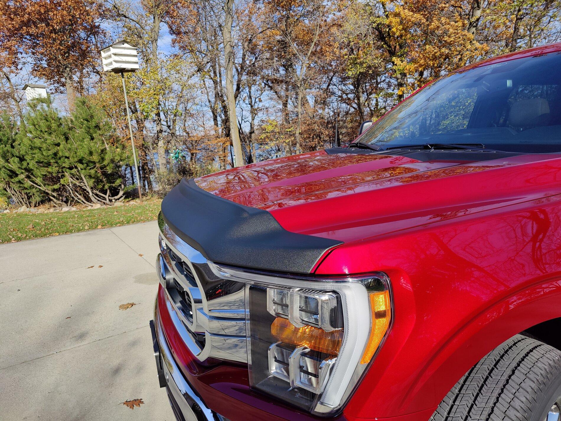 Ford F-150 Lightning Ford hood deflector and molded splash guards IMG_20211103_144220