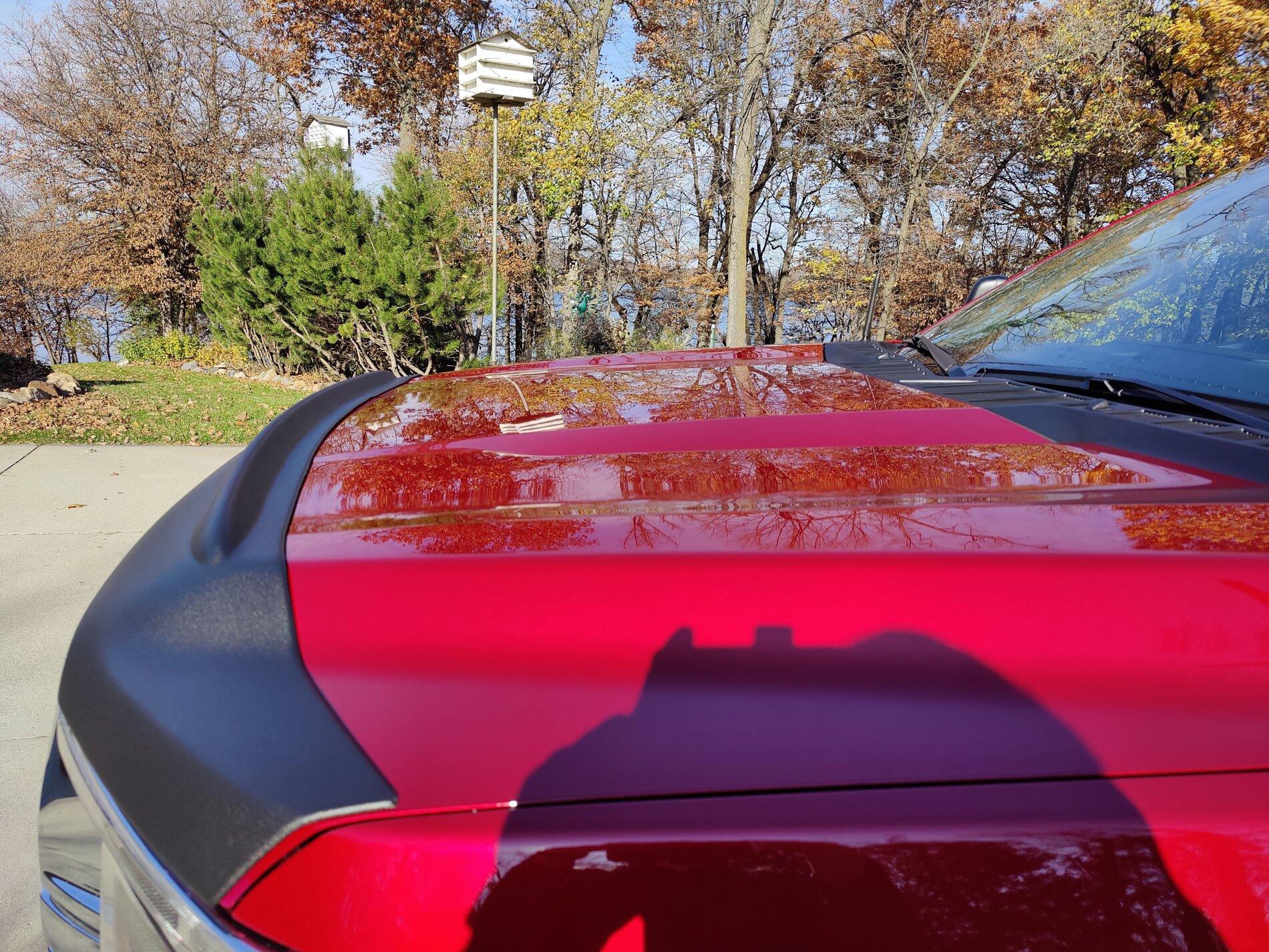 Ford F-150 Lightning Ford hood deflector and molded splash guards IMG_20211103_144405