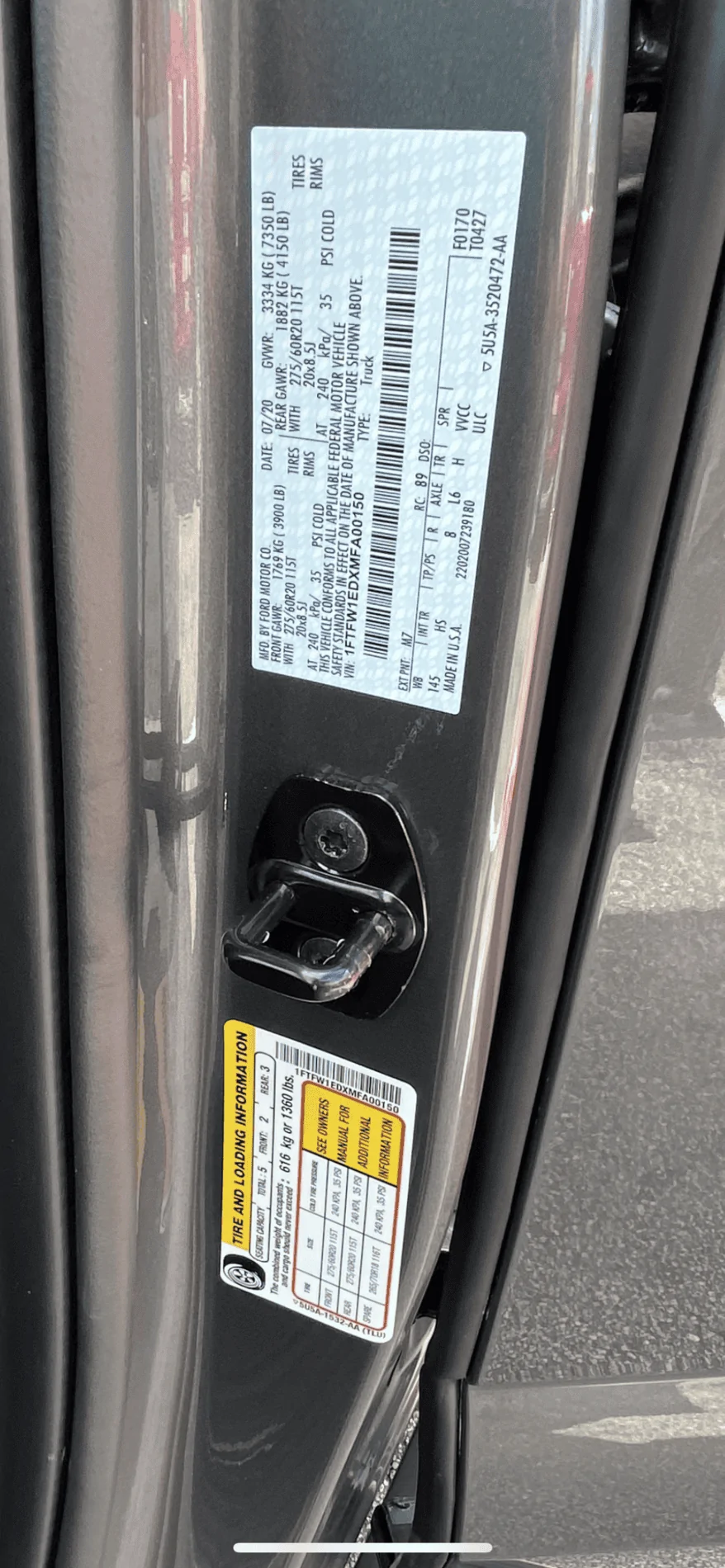 Ford F-150 Lightning 2021 F-150 Payload Stickers 7CBC53AA-57FA-4A59-A11C-13B542F194CD