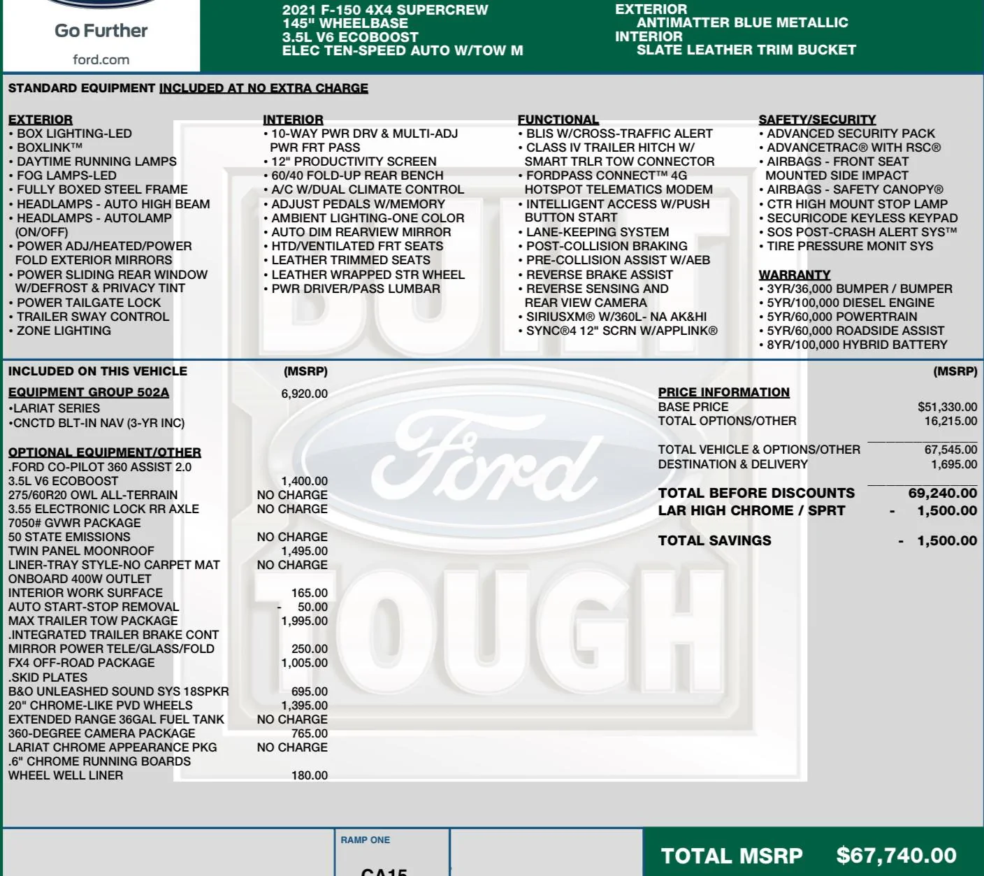 Ford F-150 Lightning 2021 F-150 Payload Stickers 17C43312-EE83-42A1-B174-484F8A198455