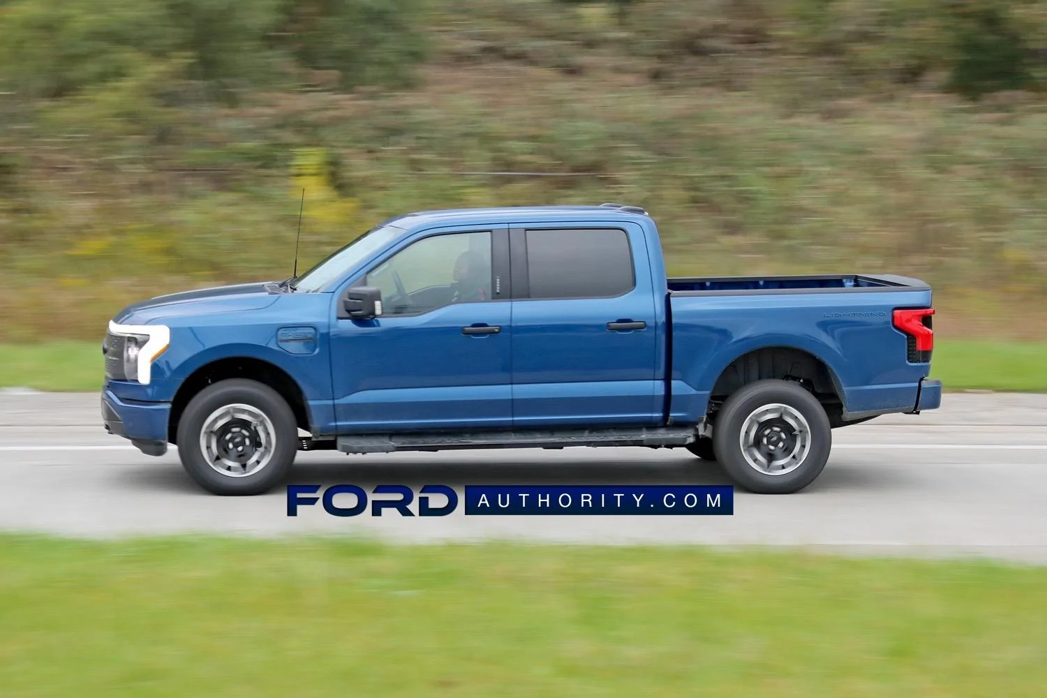 Ford F-150 Lightning ATLAS BLUE F-150 Lightning Photos & Club 2022-F-150-Lightning-XLT-in-Atlas-Blue-On-The-Road-Photos-November-2021-Exterior-006