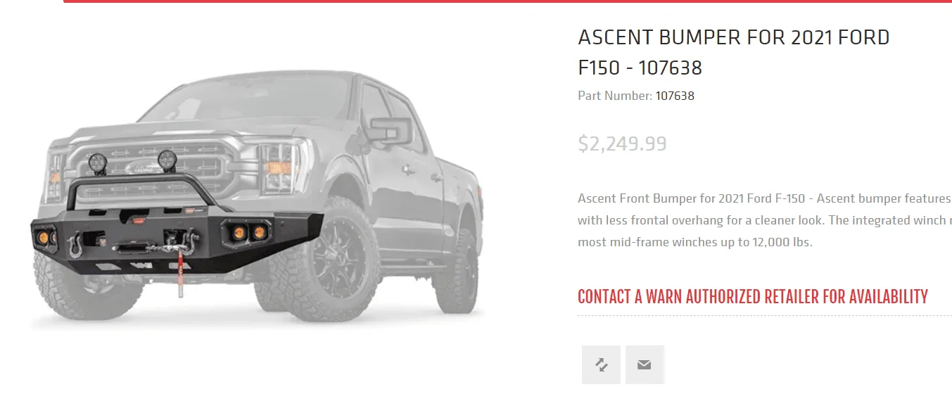 Ford F-150 Lightning Winch / Bumper for 2021 F150? 1638572380555