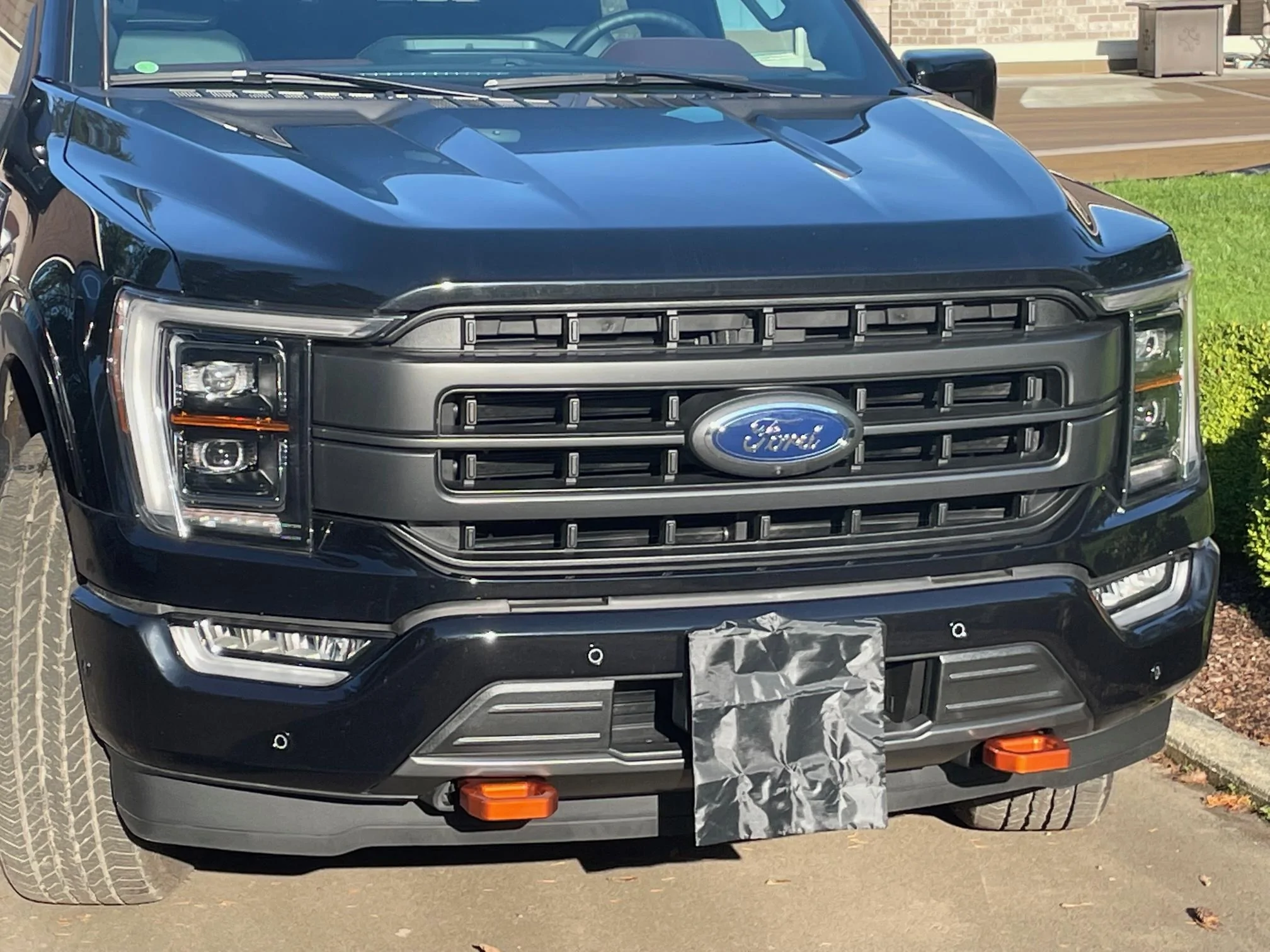 Ford F-150 Lightning Lariat grill vinyl mod (tremor-like) IMG_5446