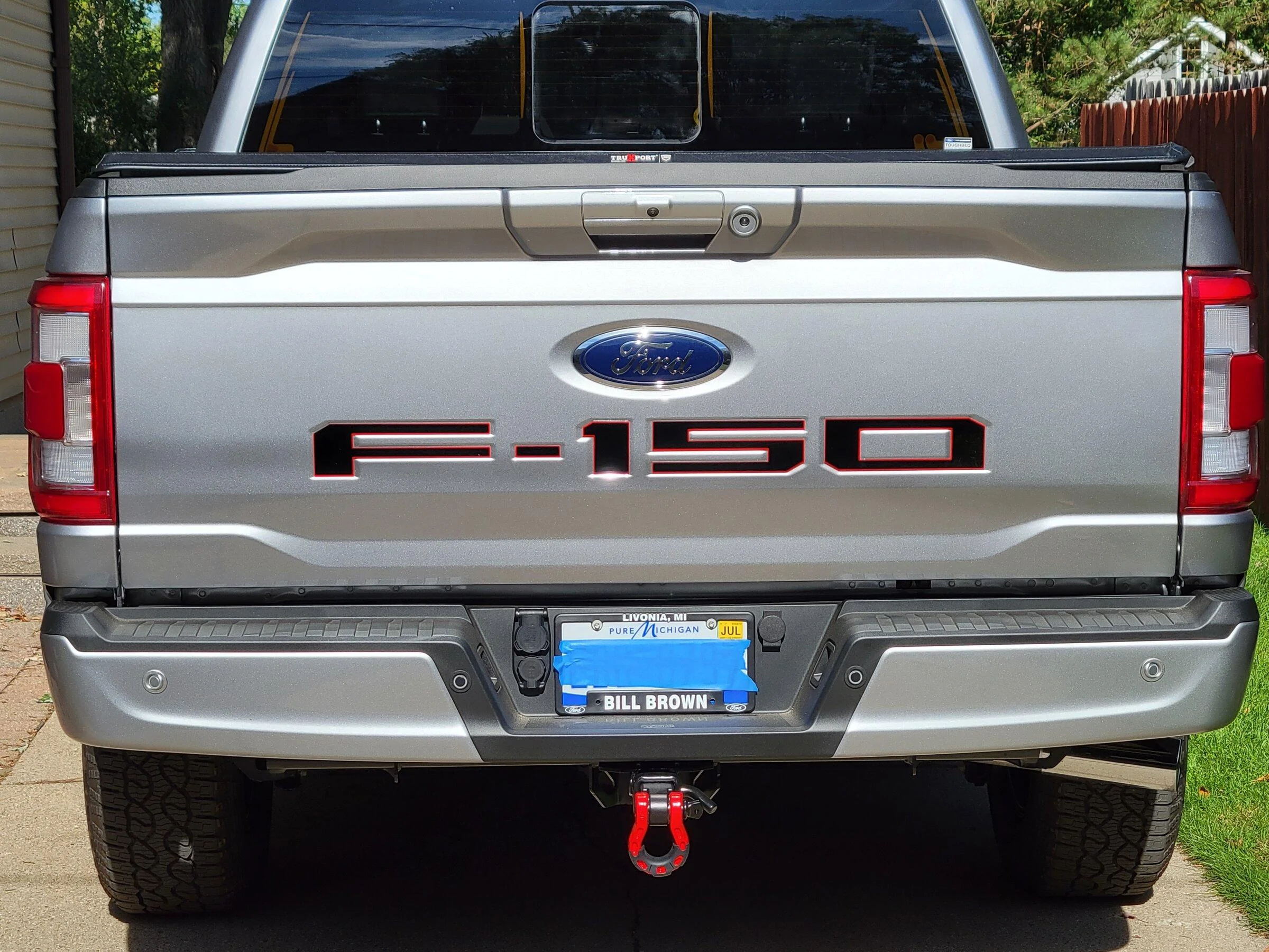 Ford F-150 Lightning Lariat grill vinyl mod (tremor-like) 20211019_130844