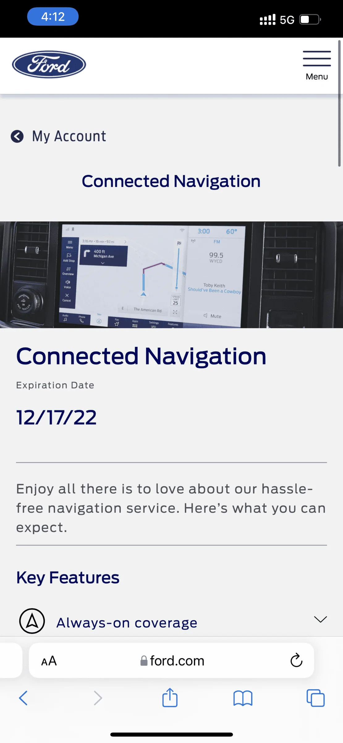 Ford F-150 Lightning Traffic and Weather not working on Sync 4 Nav System. B36802DA-C280-4702-8E1F-99FC07E5D8FA