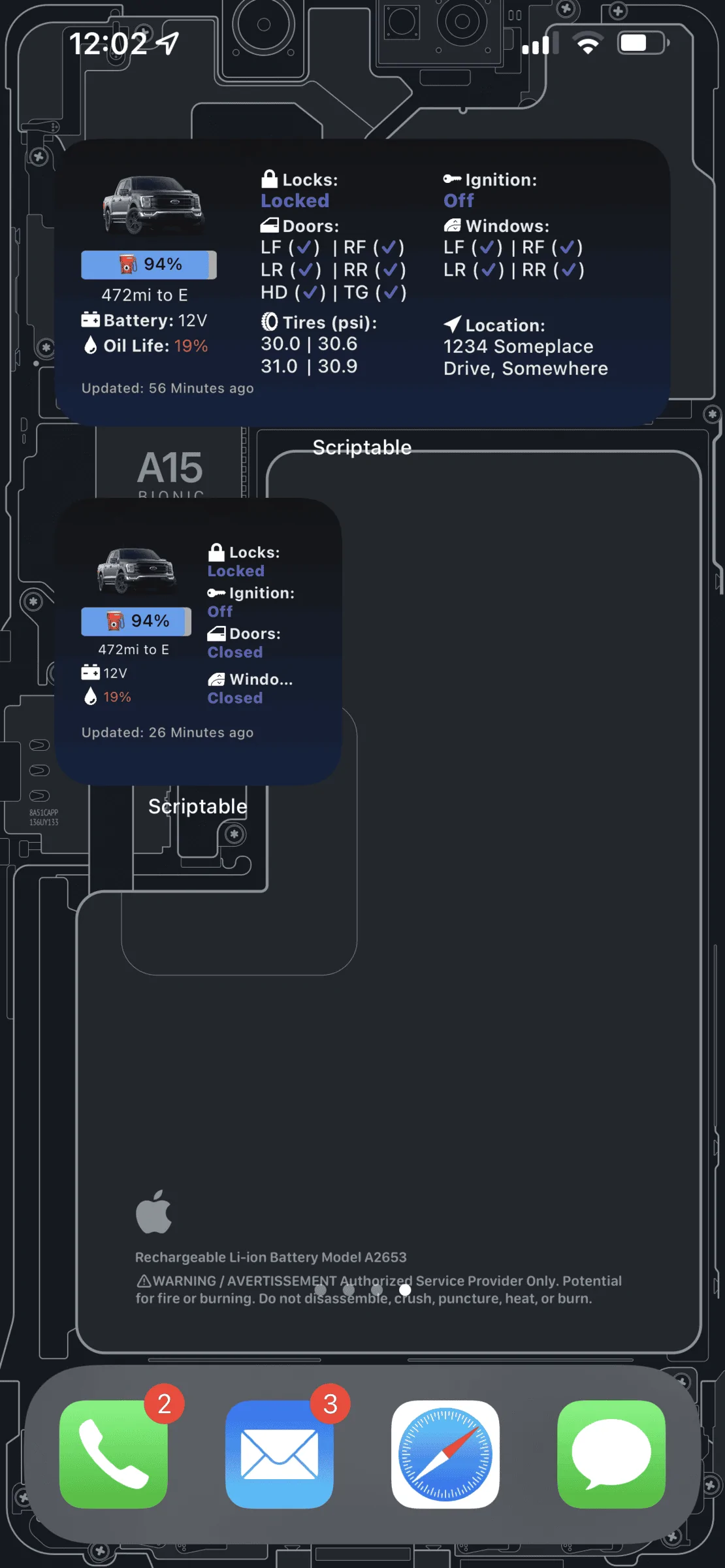Ford F-150 Lightning FordPass - Scriptable Widget (iOS, iPad, MacOS) IMG_0434