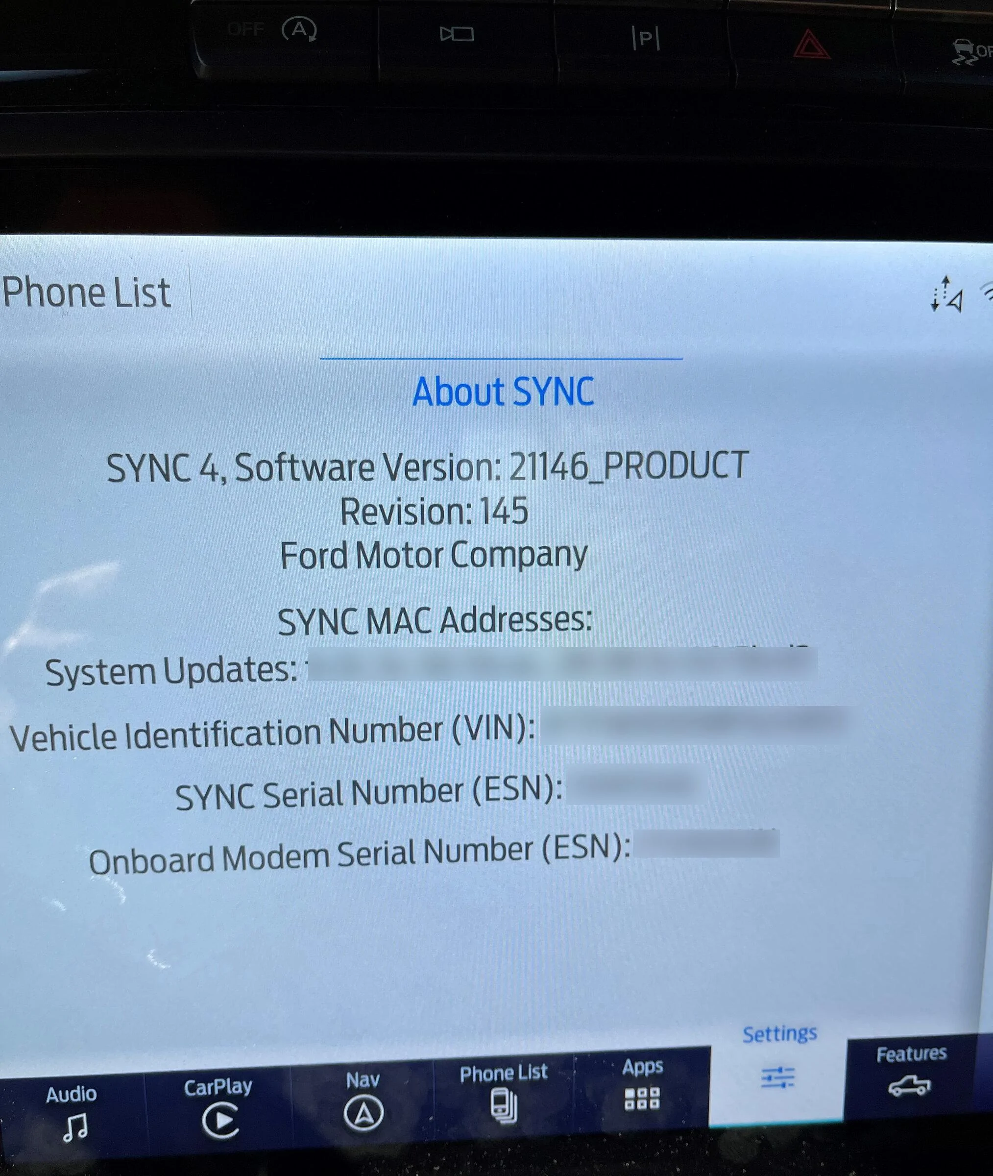 Ford F-150 Lightning Took truck in because it has never received an OTA update. Service was clueless sync