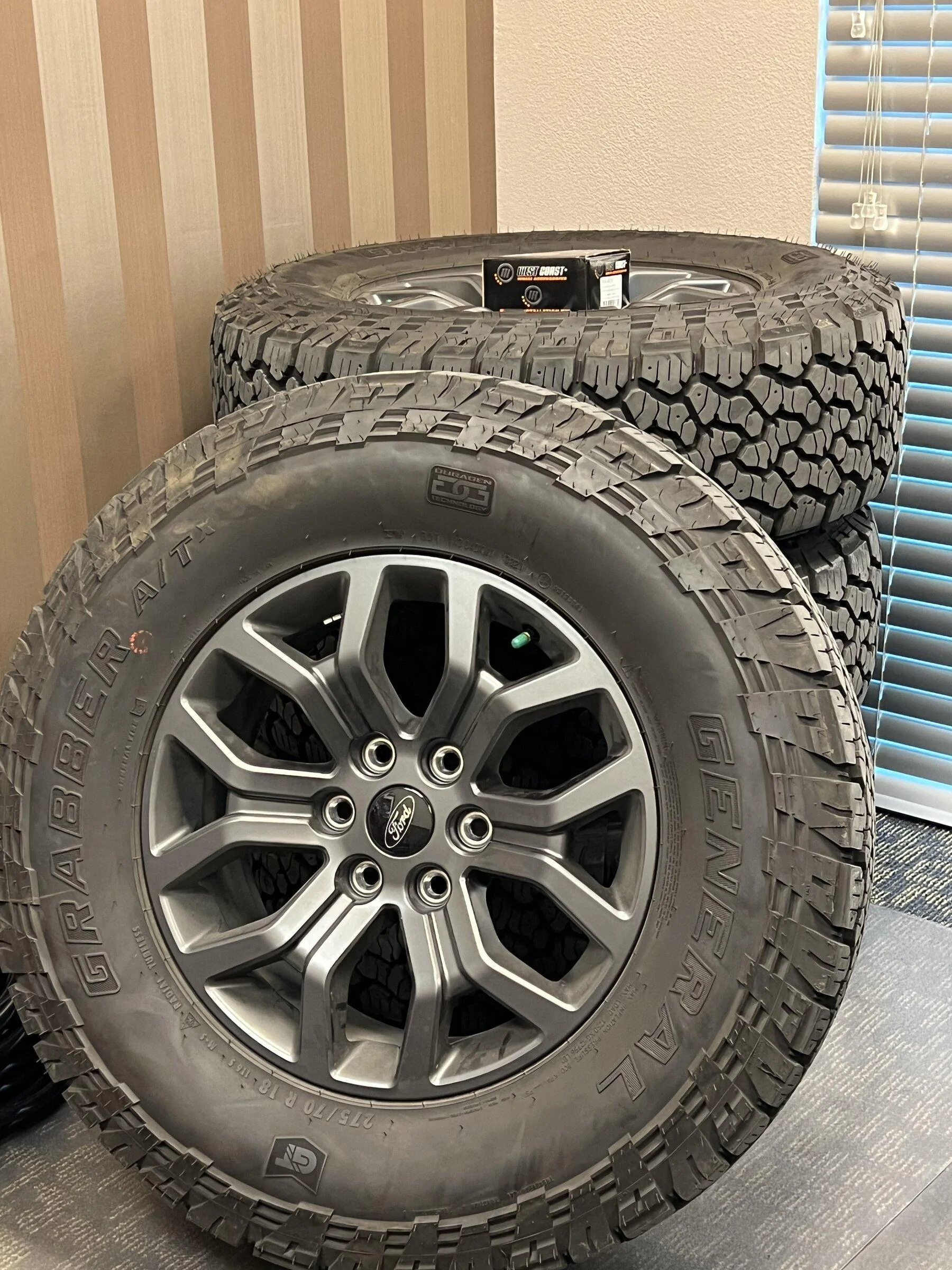 Ford F-150 Lightning 2021 Tremor 18" Wheels and 275/70/18 General Grabber Tires with under 2000 miles 8C0B7C4C-AE09-4FBF-9A67-47E85BEB49E9
