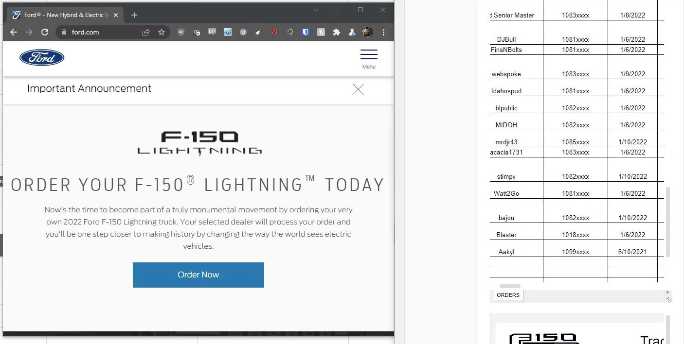 Ford F-150 Lightning Phantom "Order Your Lightning Today" Notice? ford-notic