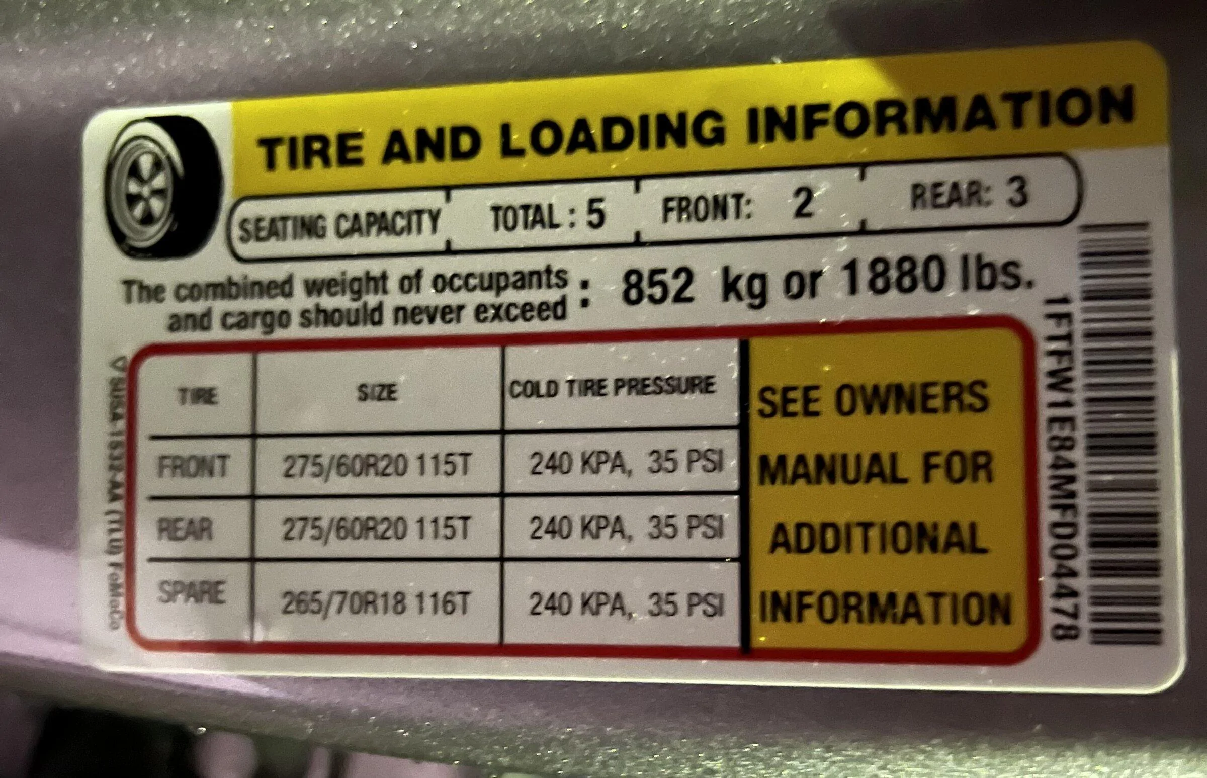 Ford F-150 Lightning 2021 F-150 Payload Stickers 8AC99DD4-345B-42B5-88EC-7C54BE0A7043