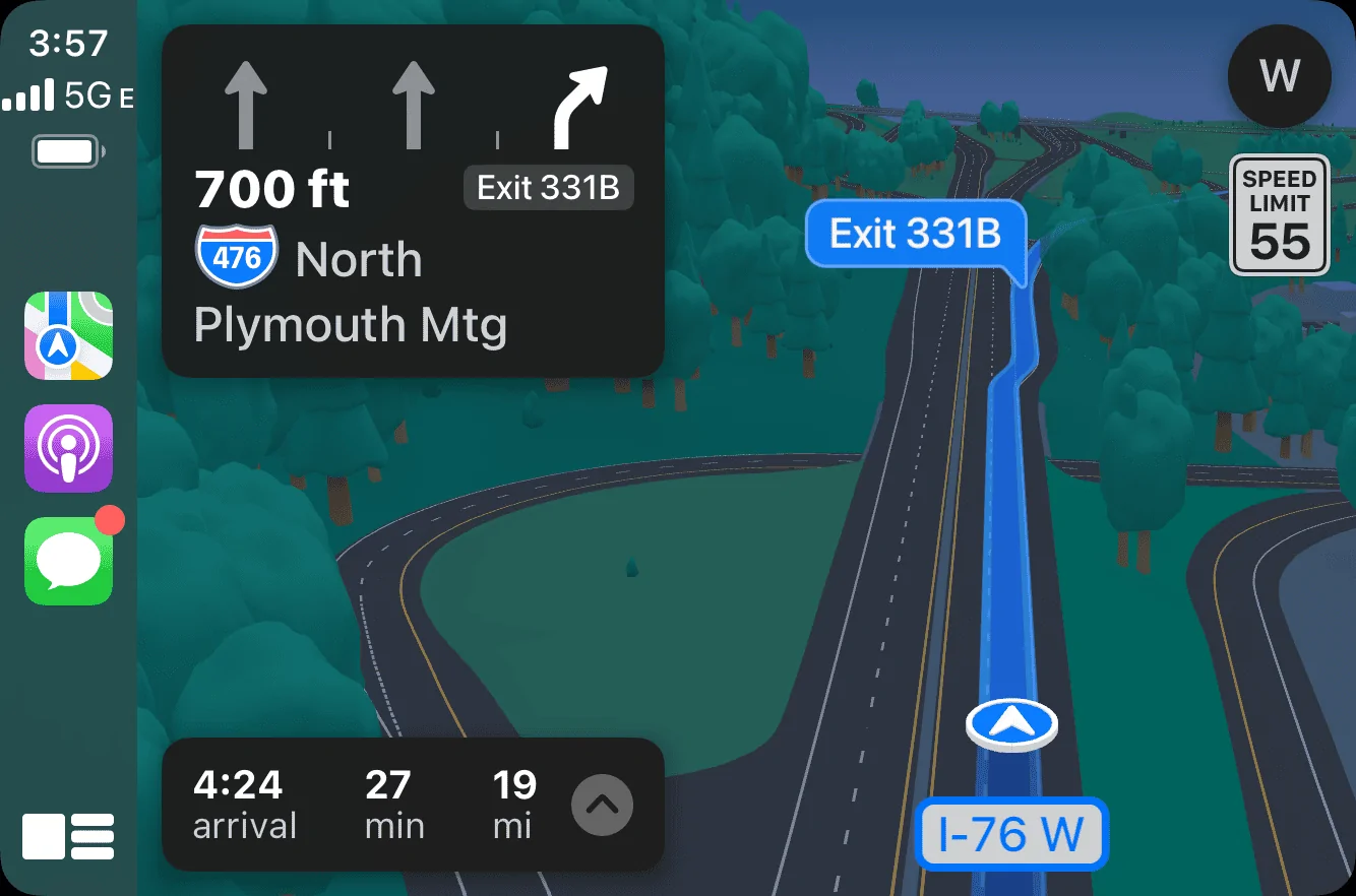 Ford F-150 Lightning CarPlay Apple Maps updated visuals IMG_6838