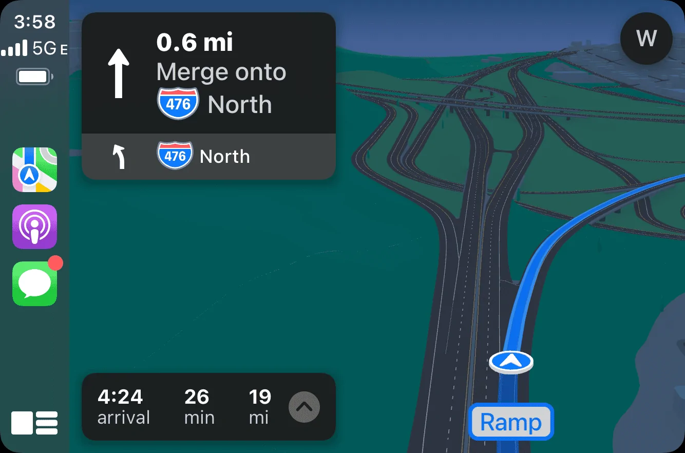 Ford F-150 Lightning CarPlay Apple Maps updated visuals IMG_6842