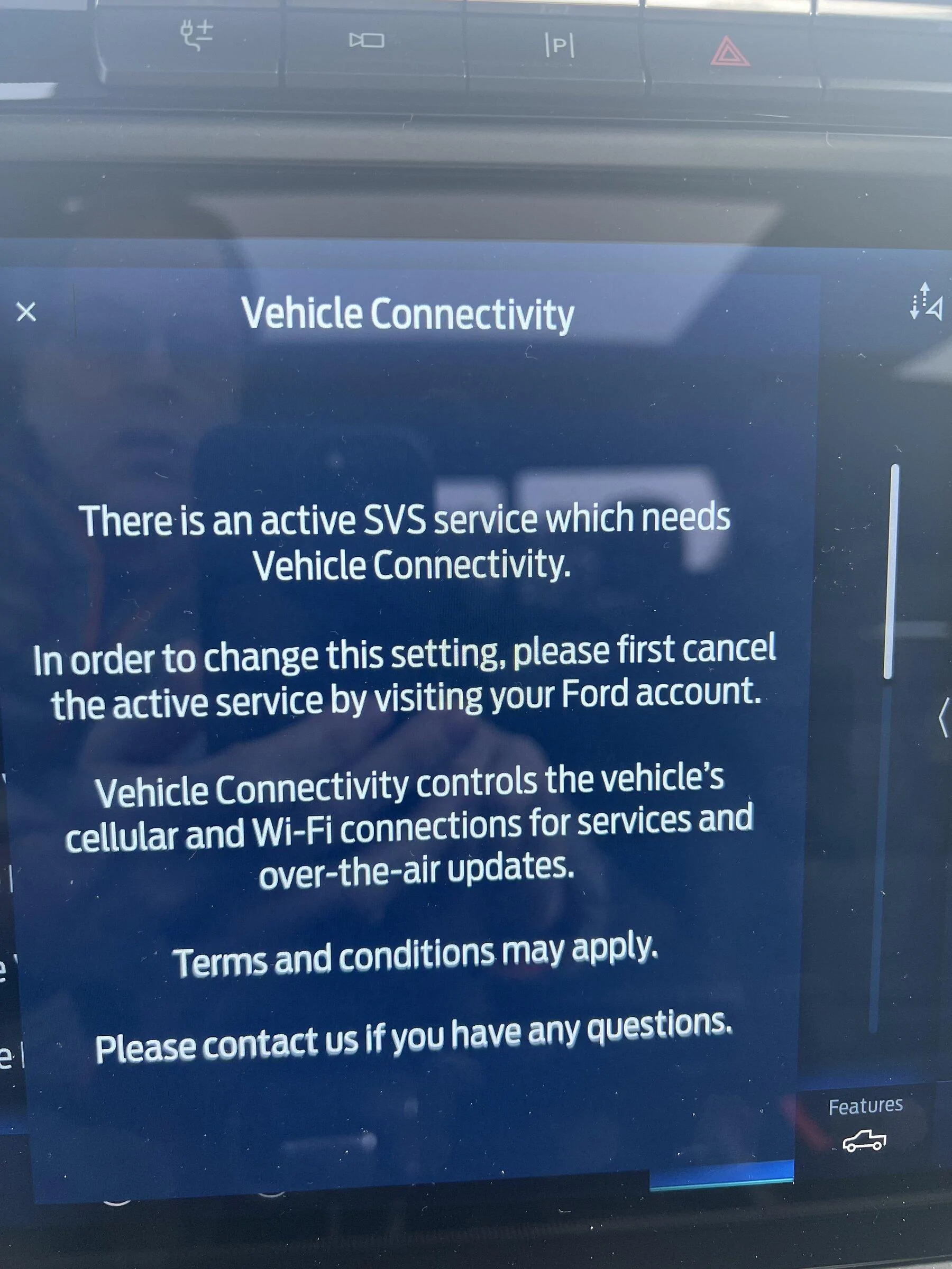 Ford F-150 Lightning Sync 4 active SVS service error message IMG_8515[1]