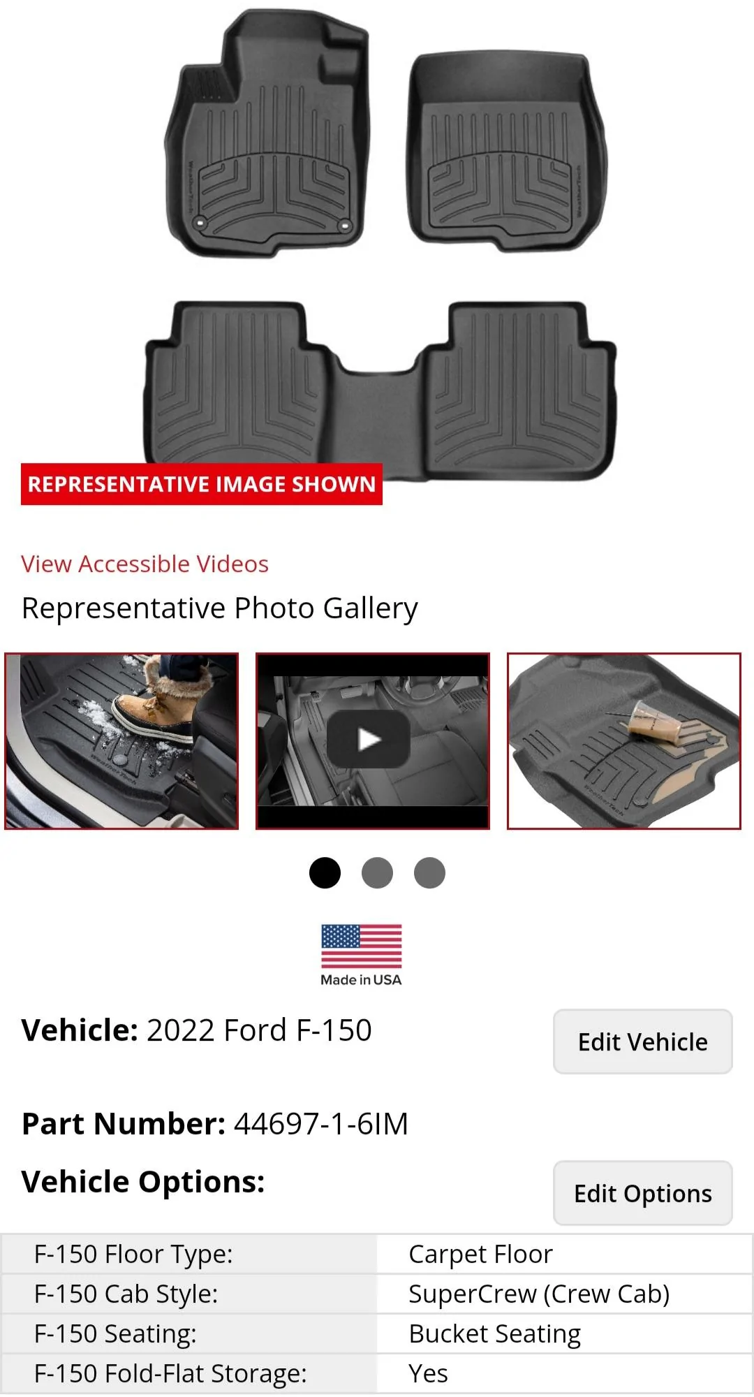 Ford F-150 Lightning WeatherTech HP FloorLiner Screenshot_20220131-184658_Chrom