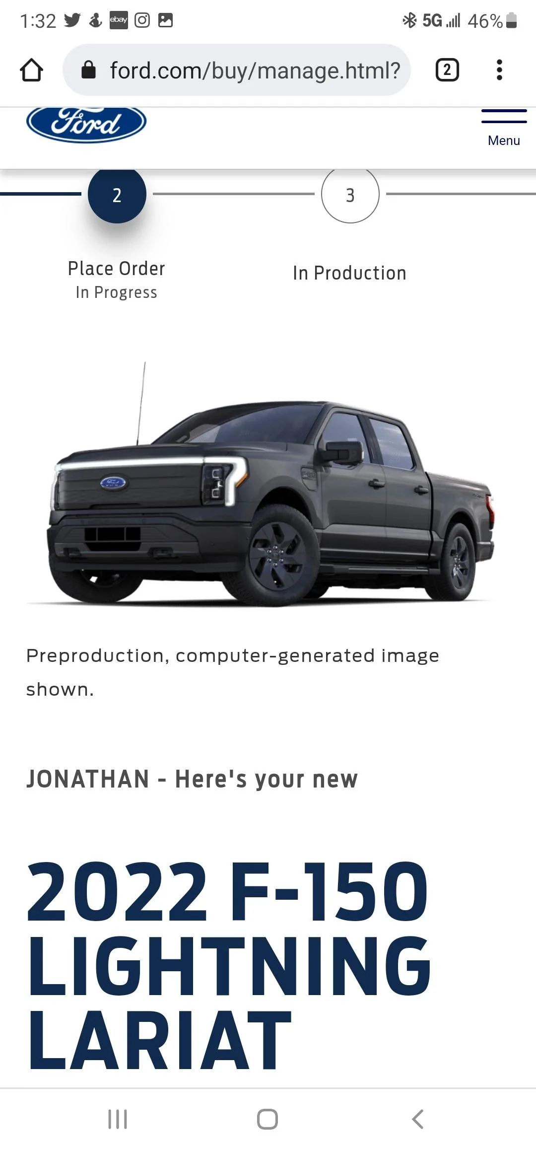 Ford F-150 Lightning ? 3rd Wave (2/3/22) Lightning Ordering Now Open! Screenshot_20220203-133210_Chrom