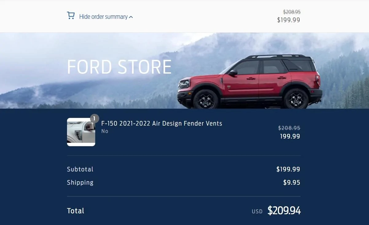 Ford F-150 Lightning Fender Vents NEW ventorder