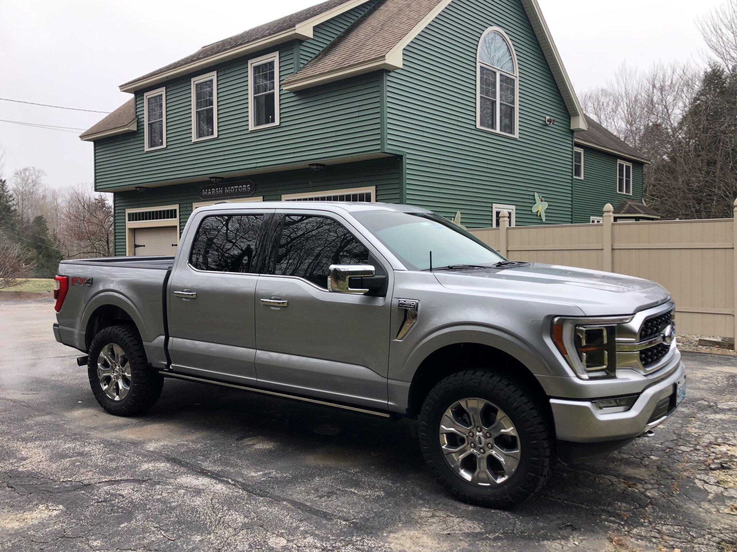 Ford F-150 Lightning Factory Wheels with Aftermarket Tire Thread platinum 4