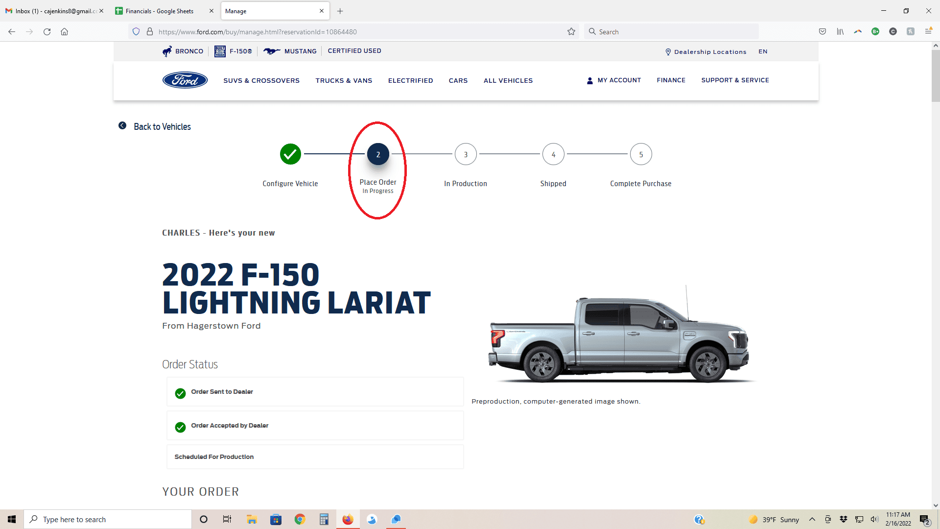Ford F-150 Lightning Question for Dealer(s) Screenshot 2022-02-16 11.17.06