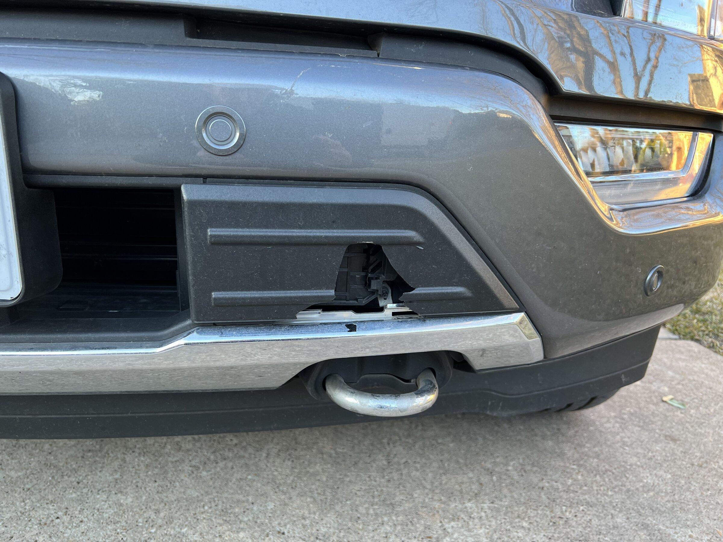 Ford F-150 Lightning Adaptive cruise sensor damaged 748FA710-BFAD-4B91-AD46-7EEF487AA526