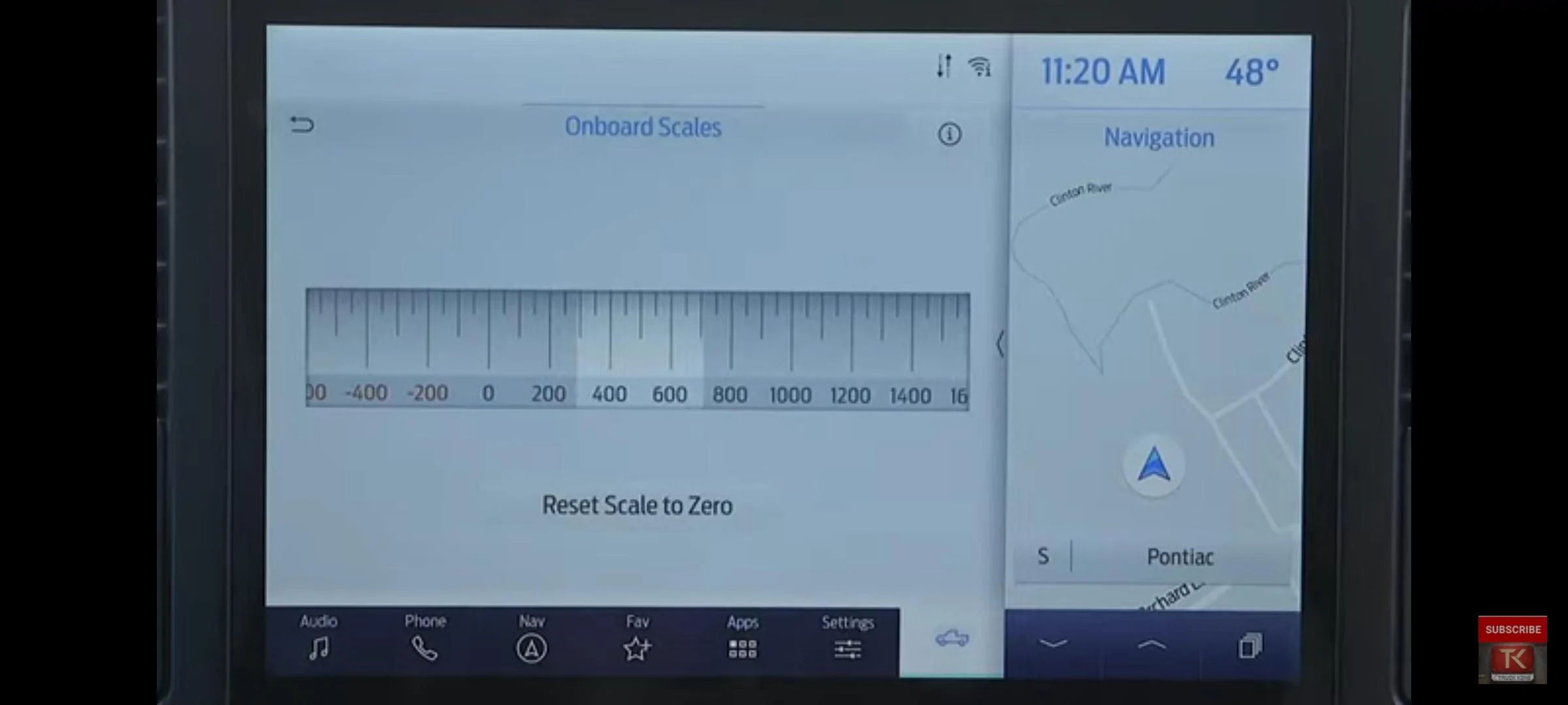 Ford F-150 Lightning Onboard Scales, does yours read 0 when truck is as built off the line (no driver, no additional weight)? Screenshot_20220226-223059_YouTu