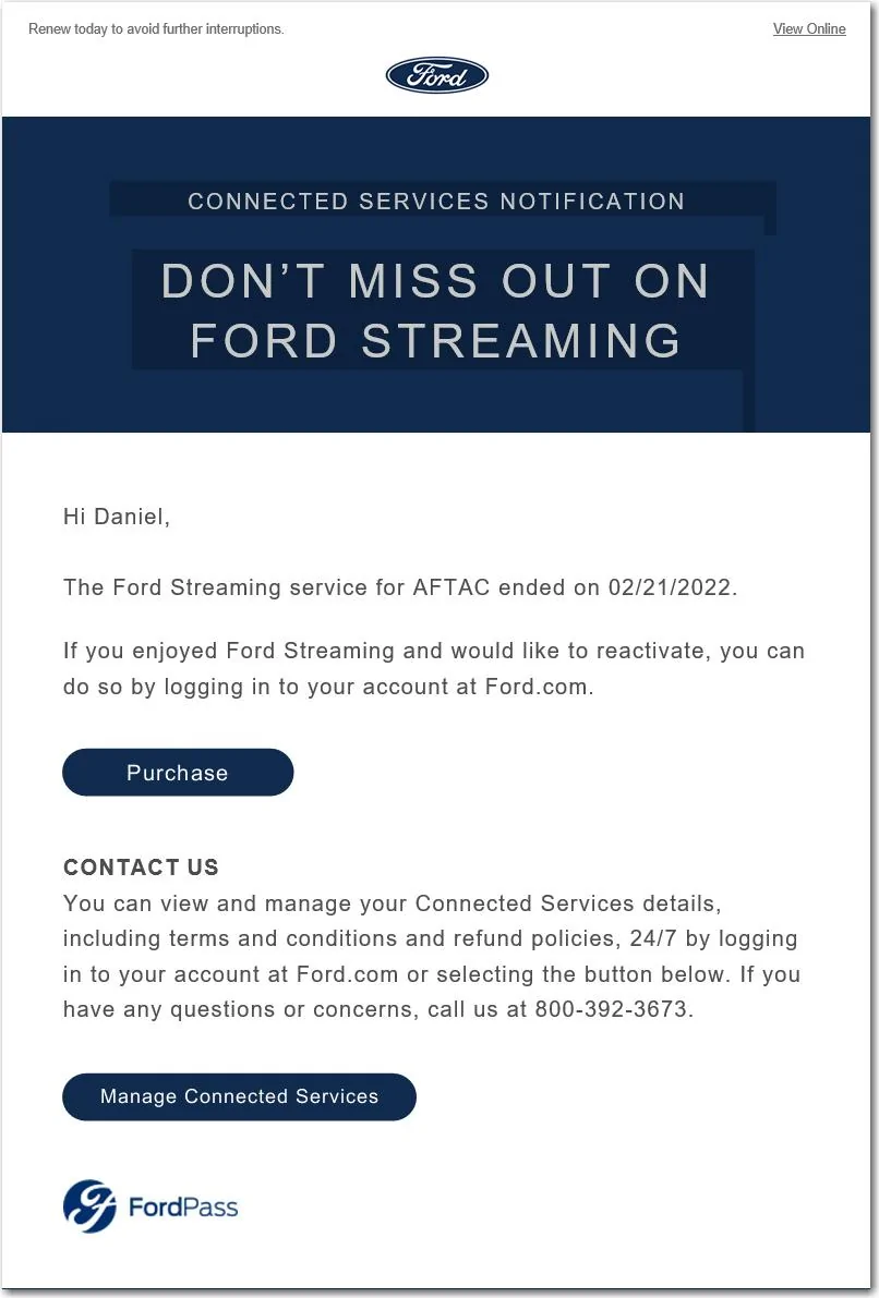 Ford F-150 Lightning Ford Streaming trial expiring - What is Ford Streaming? fordstreaming