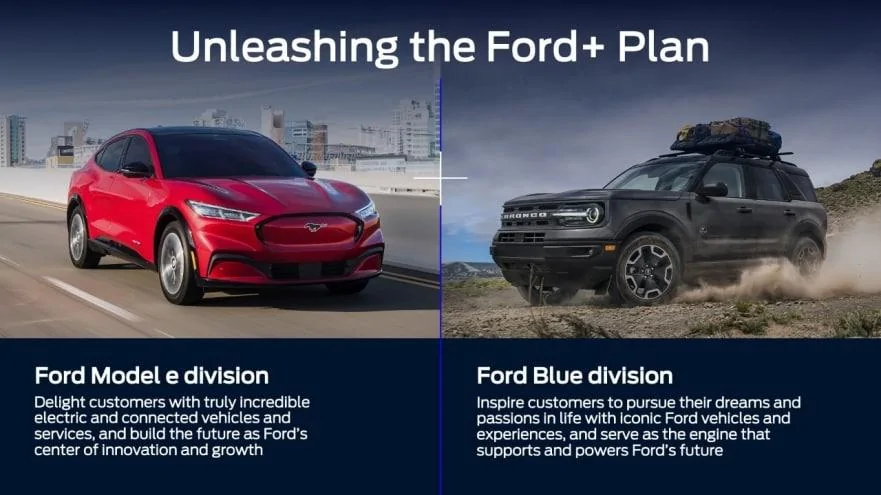 Ford F-150 Lightning Ford Announces Separate "Model e" EV Division and "Ford Blue" Internal Combustion Division 1646222222909-jpg