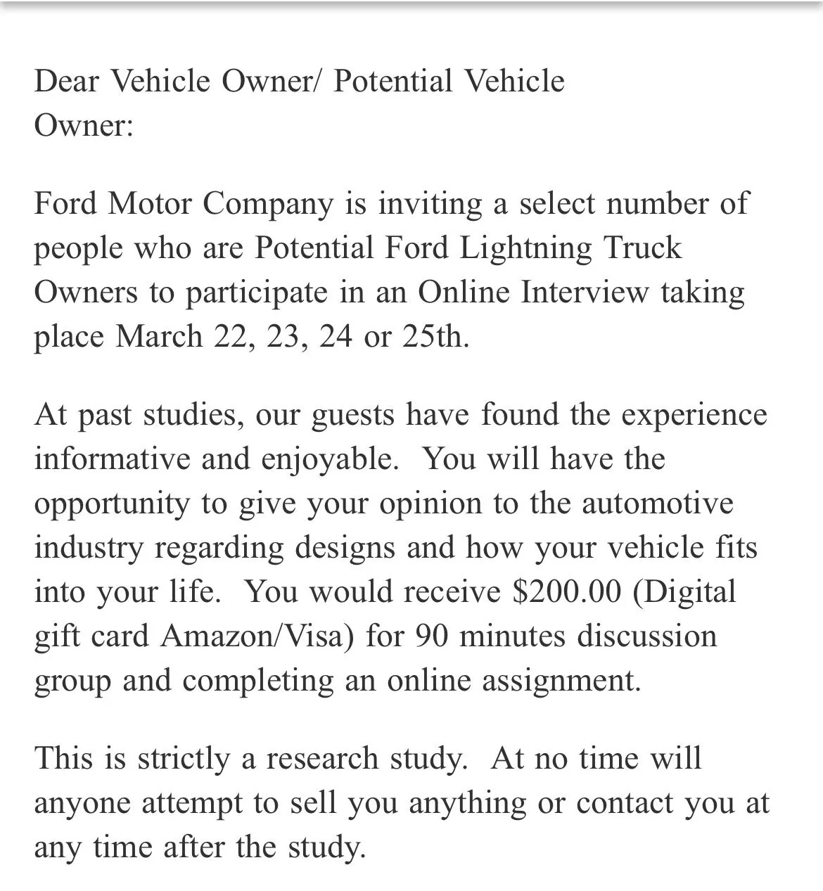 Ford F-150 Lightning Was Invited to Participate in Ford Lightning Focus Group 94A2FD8B-CB1B-4ADF-8707-BB9EA4FF7989