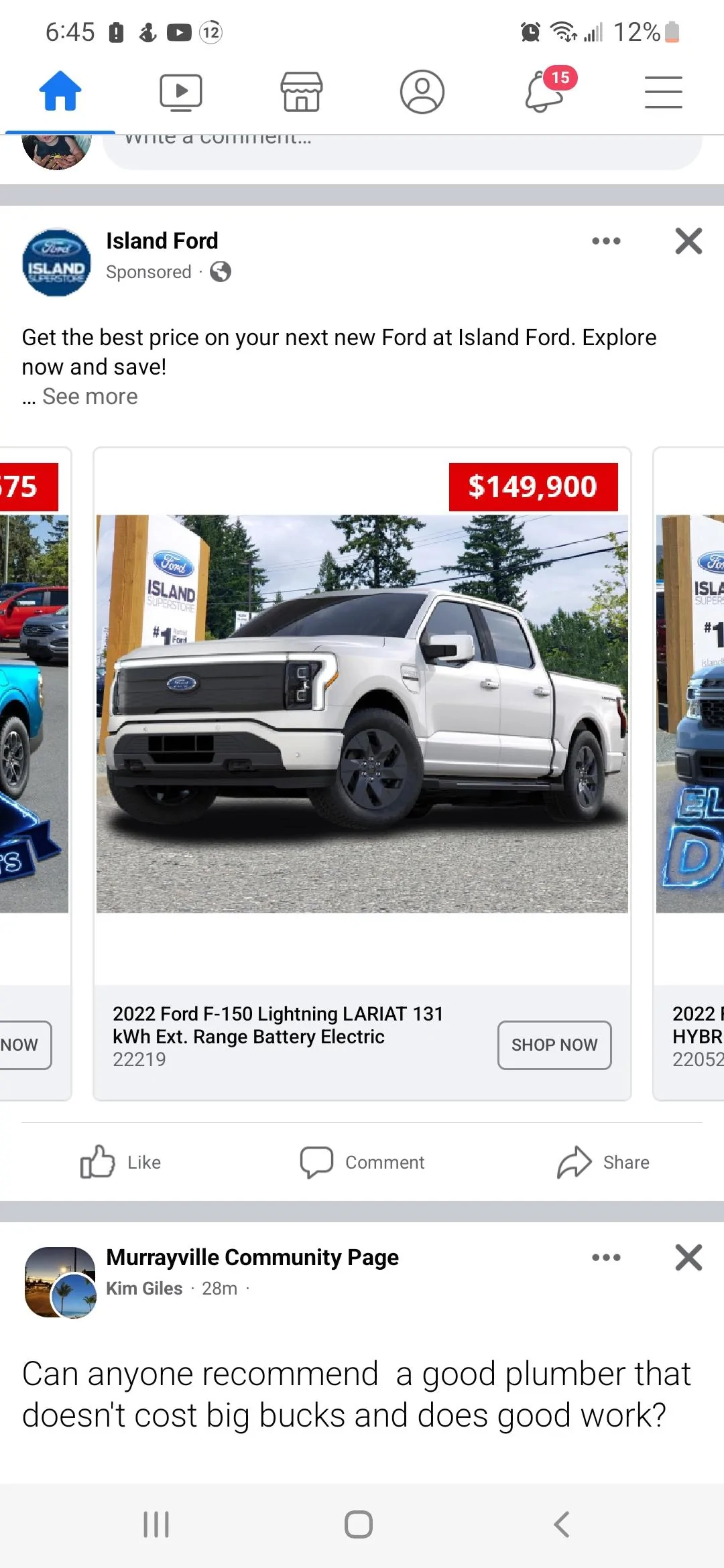 Ford F-150 Lightning Lightning Build & Price for Canada? Screenshot_20220314-184530_Facebook