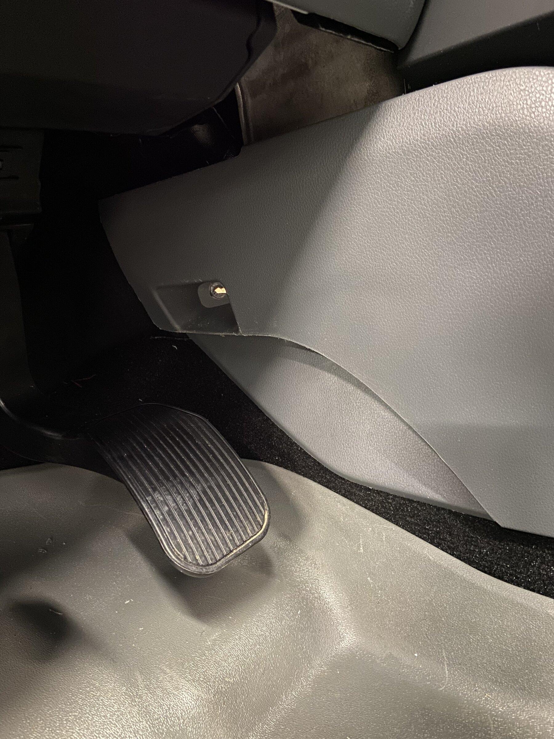 Ford F-150 Lightning Drivers side foot room 5053A9A0-5348-4F65-A46D-D6DBA9C4EADB