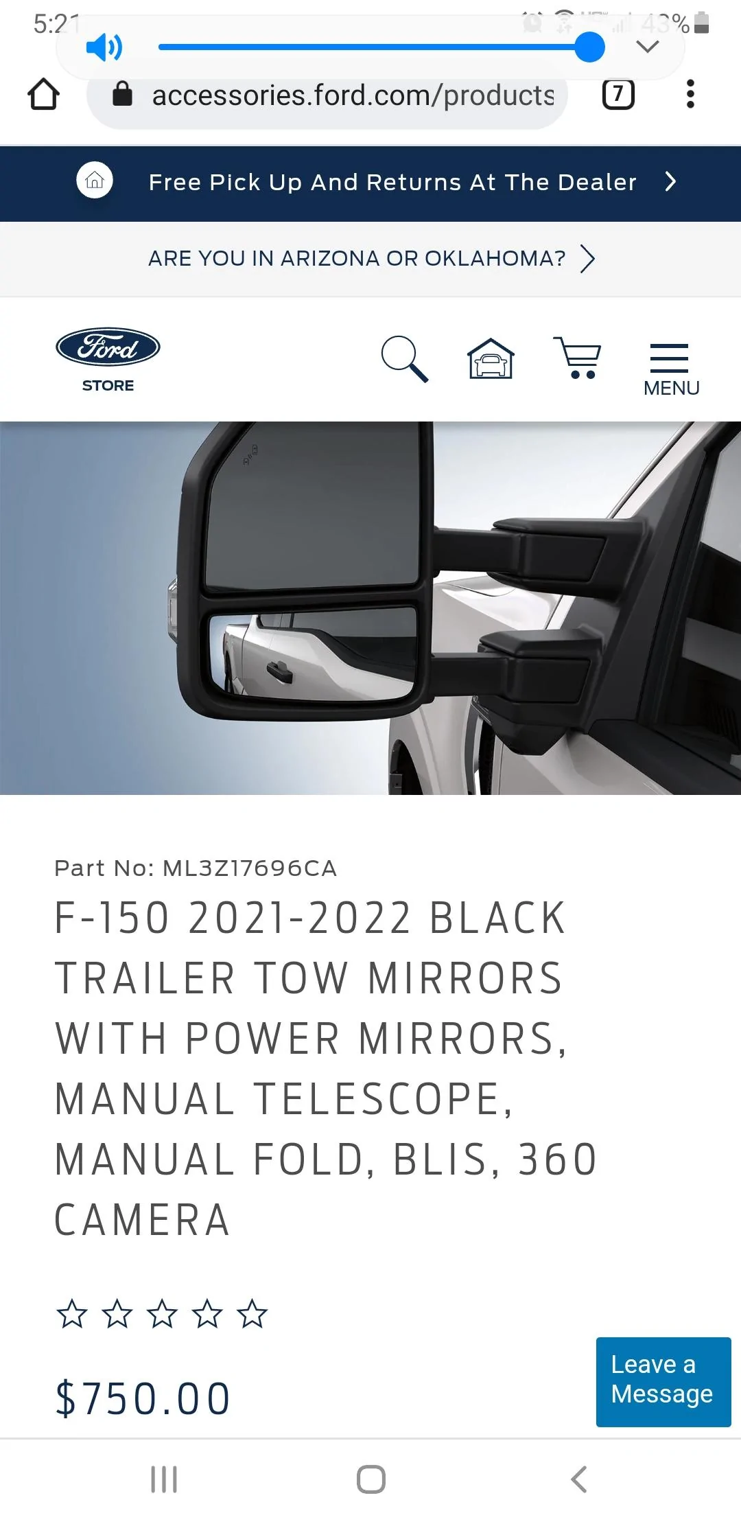 Ford F-150 Lightning Adding Tow Mirrors to 2022 F-150 XLT w/Tow Tech Package Screenshot_20220321-172133_Chrom