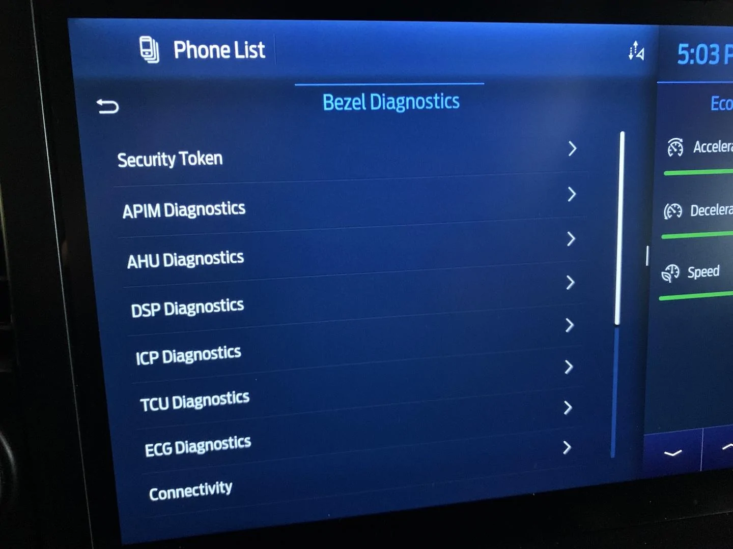 Ford F-150 Lightning Sync Bezel Diagnostics IMG_3834