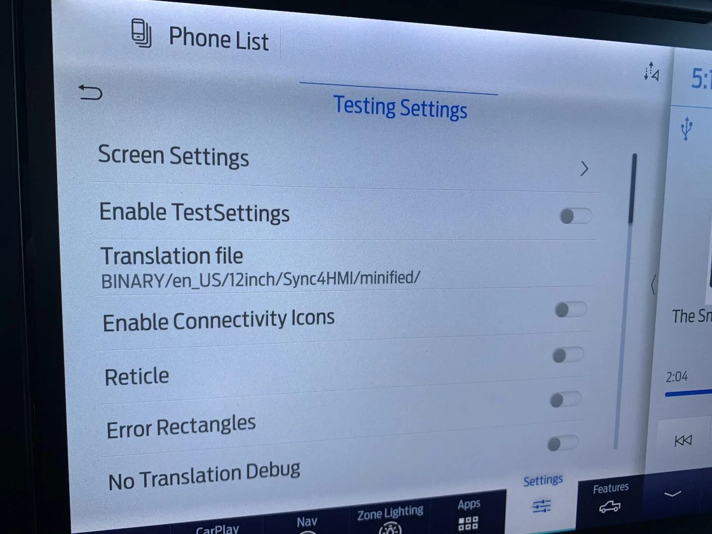 Ford F-150 Lightning Sync Bezel Diagnostics IMG_3835