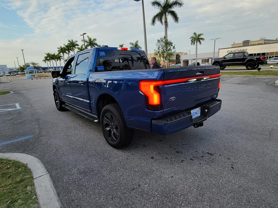 Ford F-150 Lightning ATLAS BLUE F-150 Lightning Photos & Club Antimatter Blue Metallic Mannequin demo F-150 Lightning now arriving at dealers 3