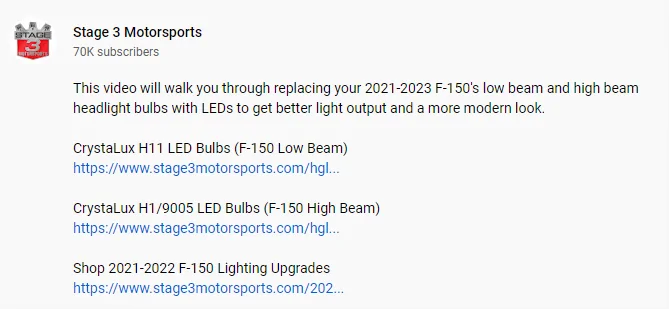 Ford F-150 Lightning How to Replace 2021-2022 F-150 Headlight Bulbs With LEDs 1648735974174