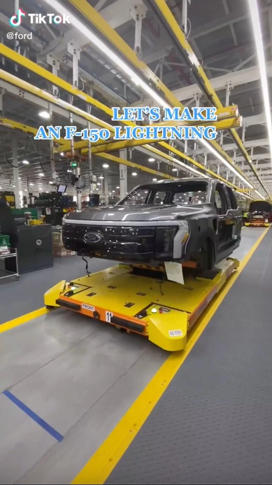 Ford F-150 Lightning F-150 Lightning Production Assembly Plant Video Shared by Ford on Tiktok f150 lightning production assembly line plant 8