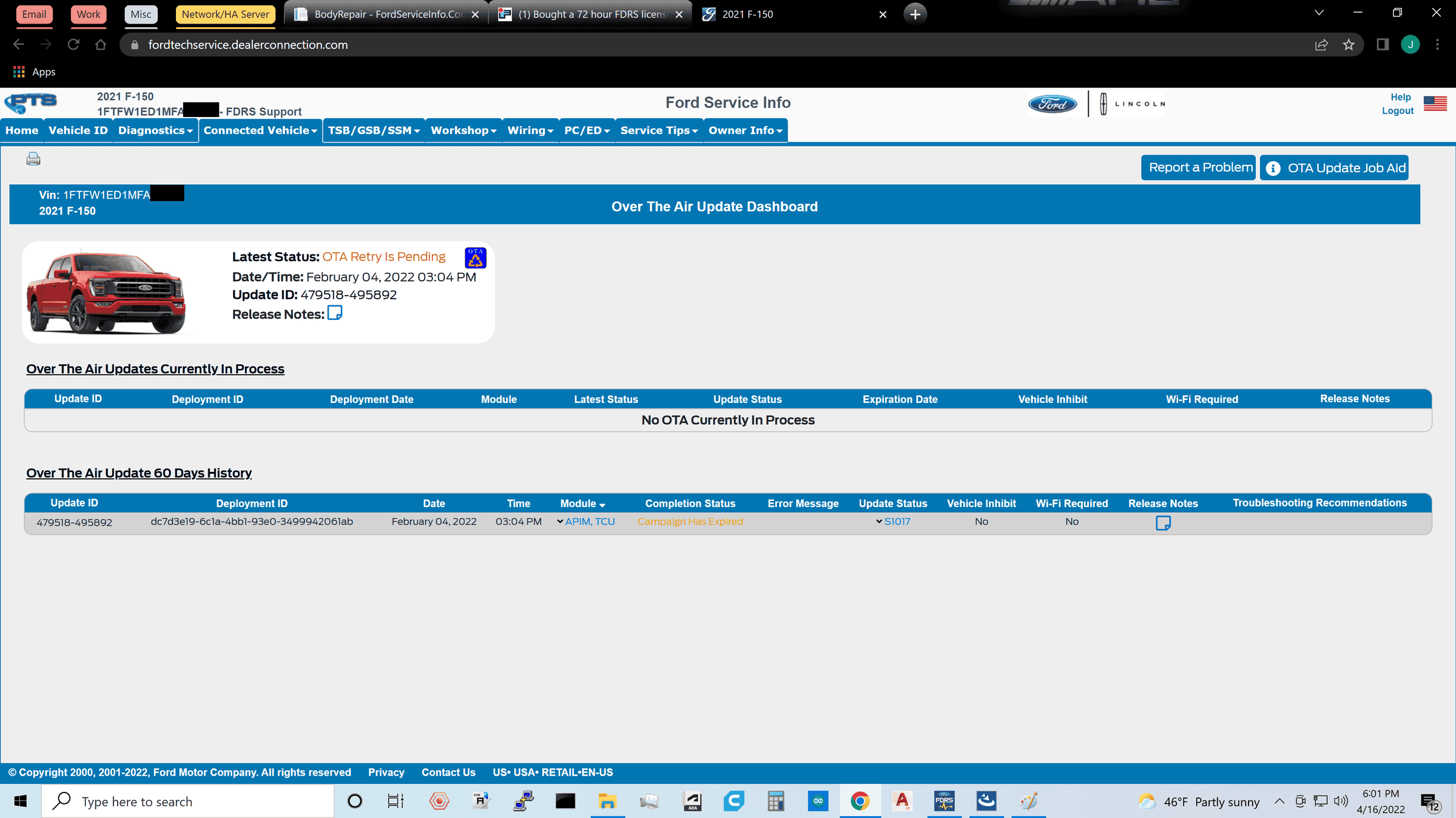 Ford F-150 Lightning Bought a 72 hour FDRS license, anybody need anything? FDRS