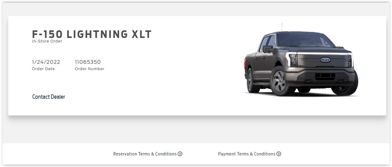Ford F-150 Lightning Cannot Believe Ford's order process 2022124