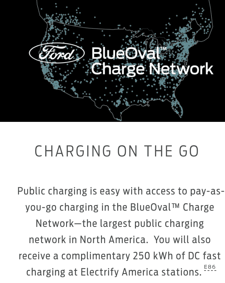 Ford F-150 Lightning How much is "Complimentary 250 kWh of DC fast charging at Electrify America stations" ? Screen Shot 2022-04-21 at 8.47.07 PM