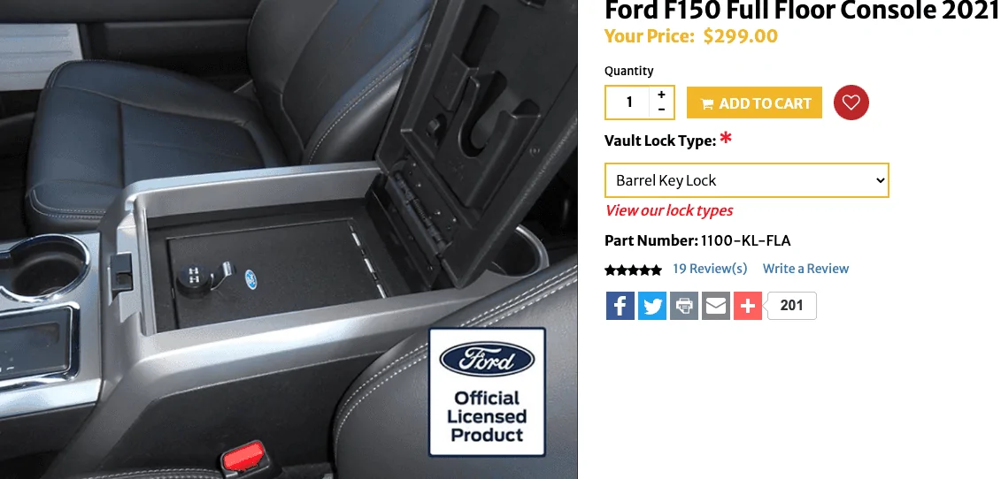 Ford F-150 Lightning Can In-Vehicle Safe by Console Vault be installed by customer or does it need dealer install ? Screen Shot 2022-04-29 at 9.21.29 AM